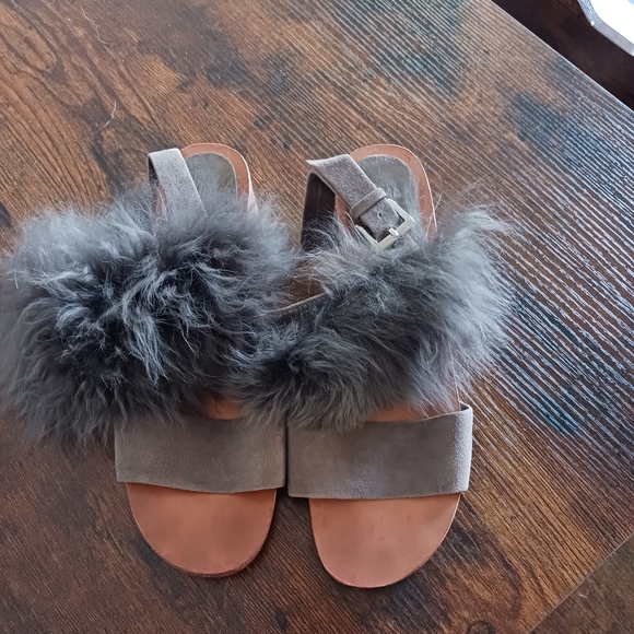 Women's Huma Blanco Clemence 2.0 Alpaca and Calfskin Suede Sandals - Picture 1 of 9